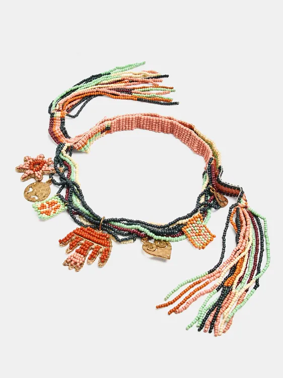 Beaded Multi-Collar With Pendants 250341 — image 1