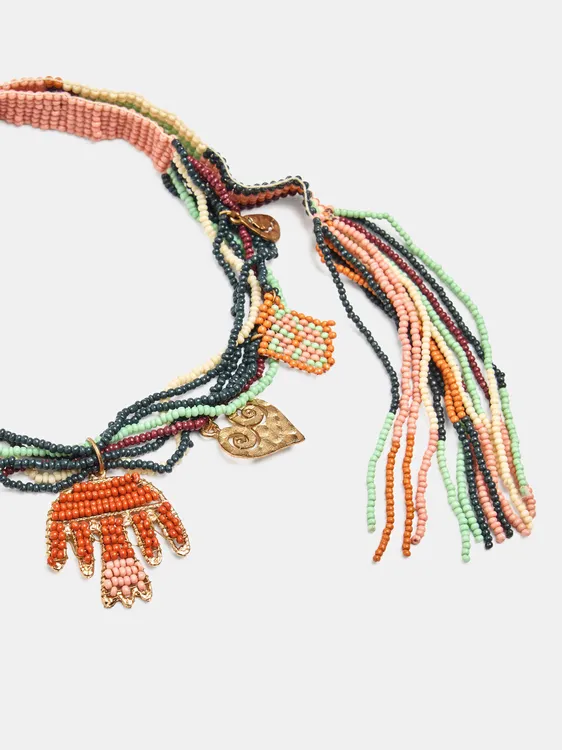 Beaded Multi-Collar With Pendants 250341 — image 3