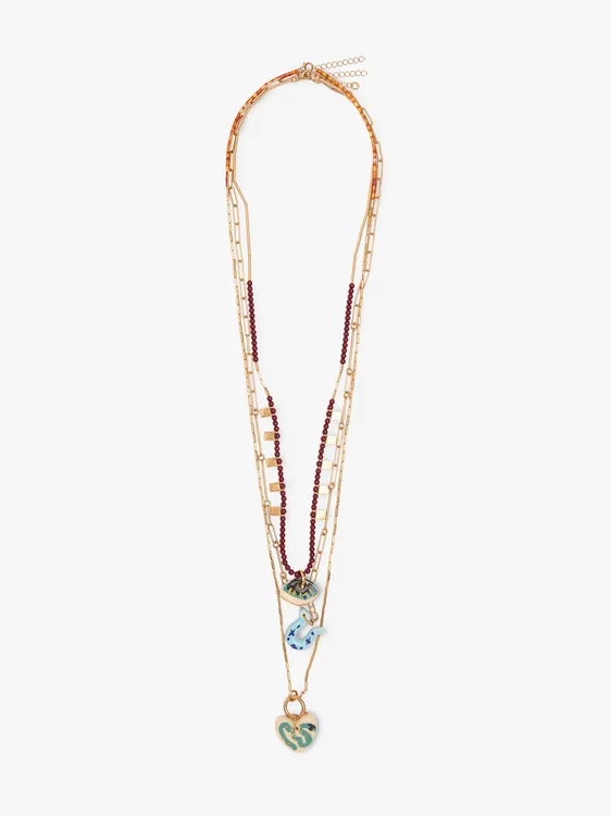 Set Of Three Necklaces With Ceramic Pendants 250399 — image 1