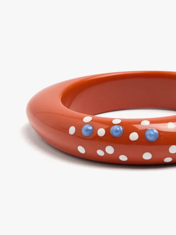 Resin Bangle With Polka Dots 250604 — image 2