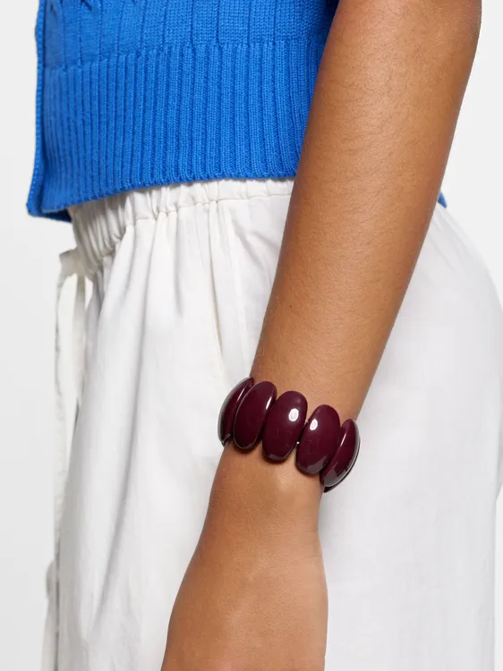 Elasticated Bracelet With Oval Shapes 250606 — image 3