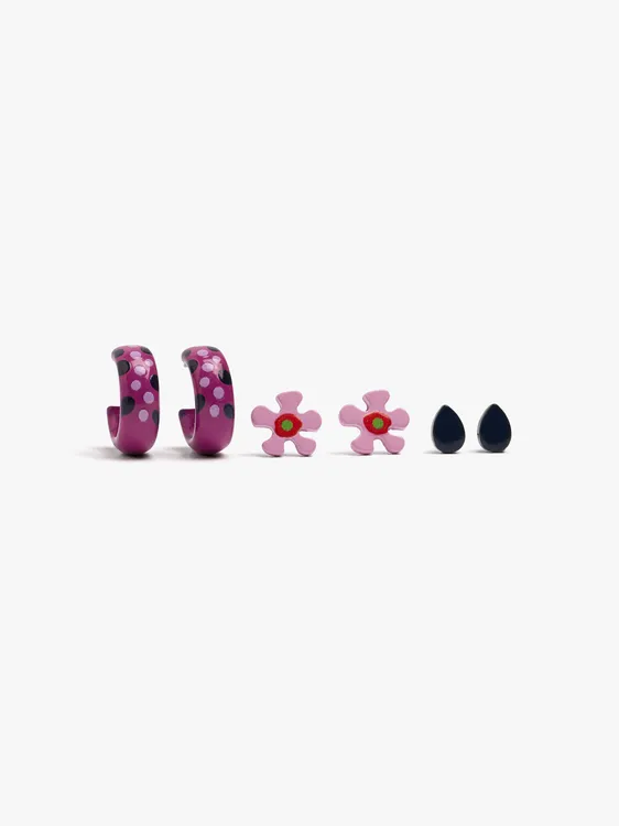 Set Of Resin Earrings With Enamel 250614 — image 1