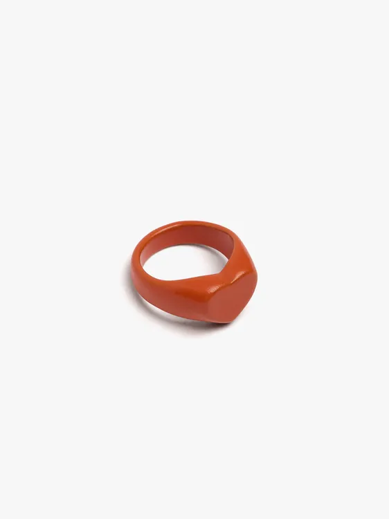 Enamel Heart Ring For Pinky 250670 — image 2