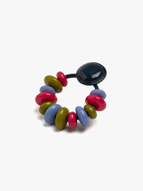 Hoop Earrings With Multicolor Beads 250673 — image 2