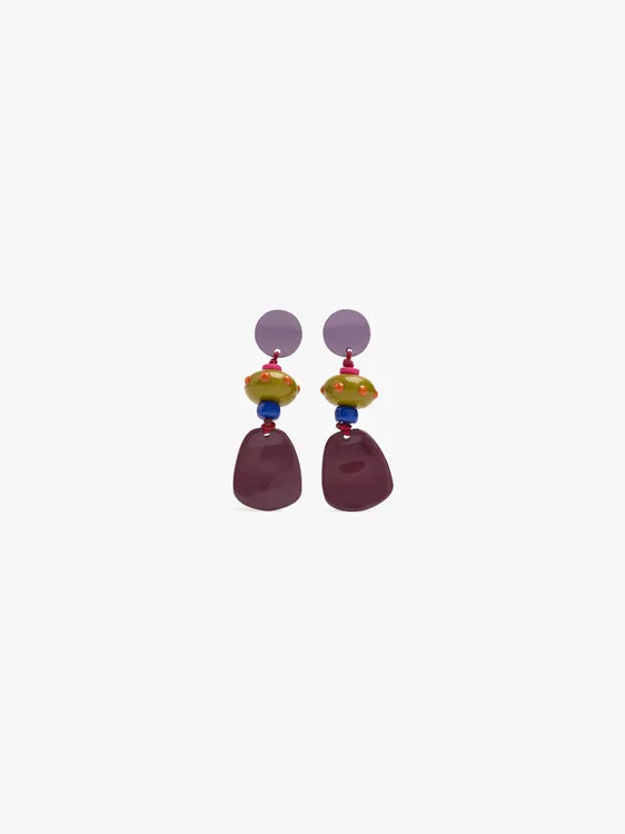 Geometric Enamel Earrings 250677 — image 1