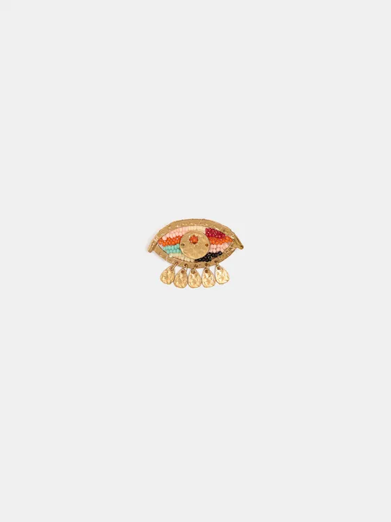 Eye Brooch With Beads 250744 — image 1
