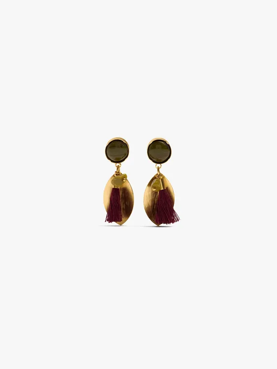 Long Earrings With Tassel And Petal 250772 — image 1