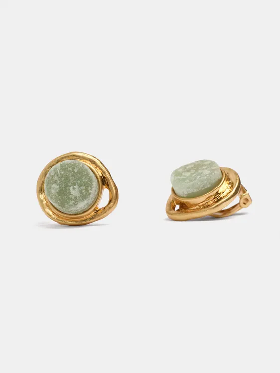 Oval Earrings With Stone 250779 — image 3