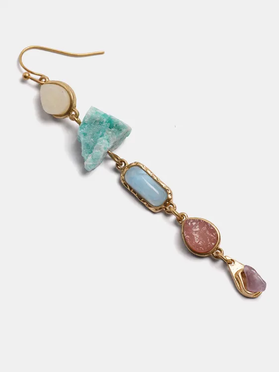 Long Earrings With Multicolor Stones 250781 — image 2