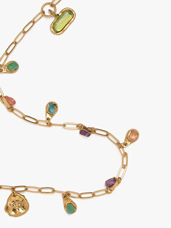 Ankle Bracelet Of Links With Stones 250784 — image 2