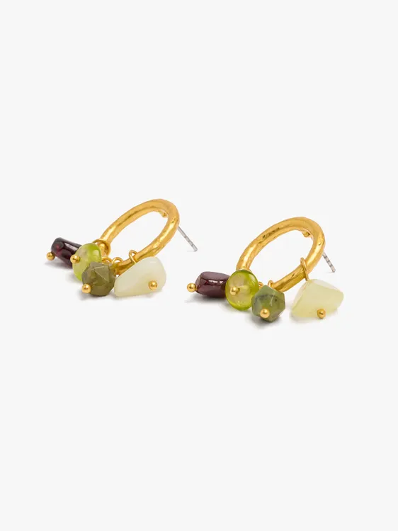 Hoop Earrings With Stones 250794 — image 2