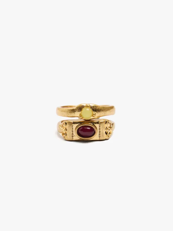 Set Of Rings With Decorative Detail 250819 — image 1