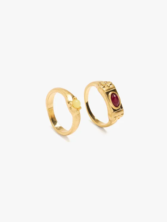 Set Of Rings With Decorative Detail 250819 — image 3