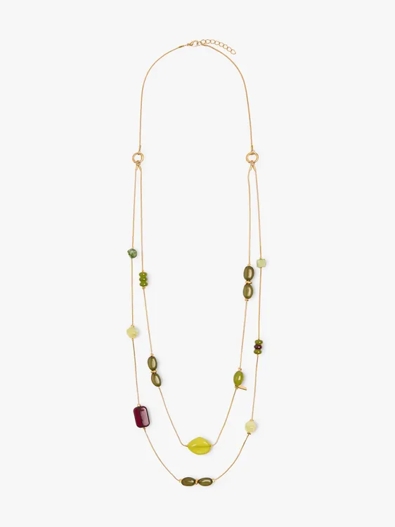 Double-Effect Necklace With Geometric Shapes 250822 — image 1