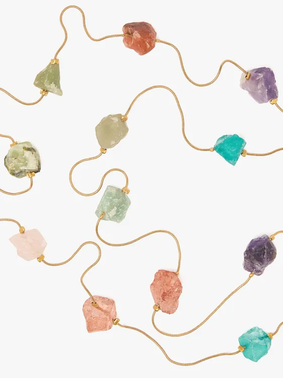 Long Double Necklace With Stones 250823 — image 2