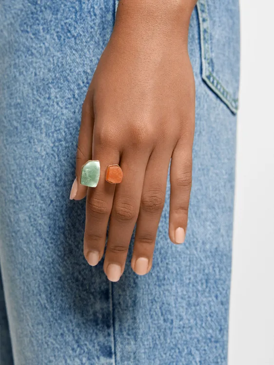 Open Ring With Irregular Stones 250843 — image 3