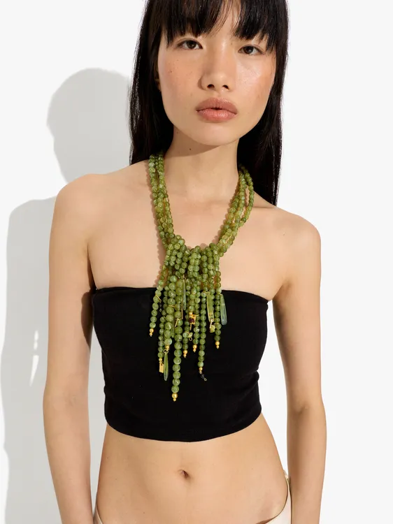 Multi-Collar Of Beads With Stone Details 250856 — image 3