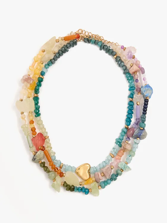 Set Of Multicolor Necklaces With Stones 250868 — image 1
