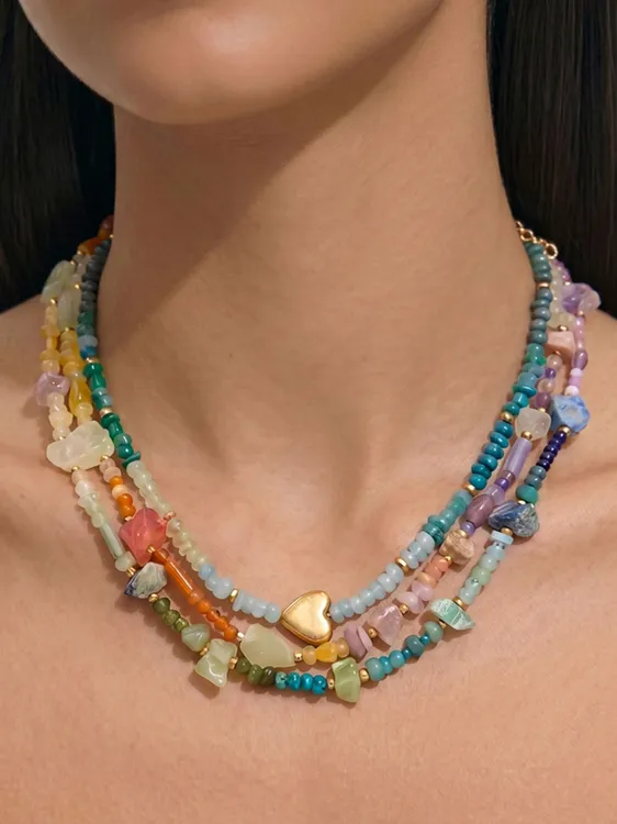 Set Of Multicolor Necklaces With Stones 250868 — image 3