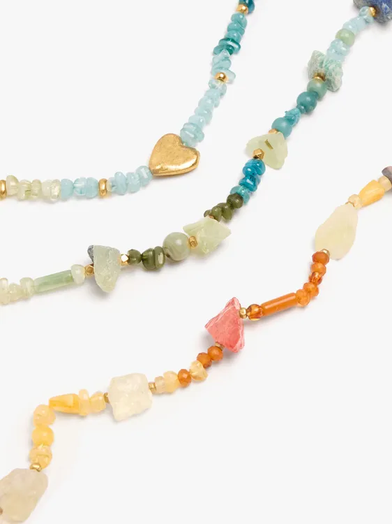 Set Of Multicolor Necklaces With Stones 250868 — image 2