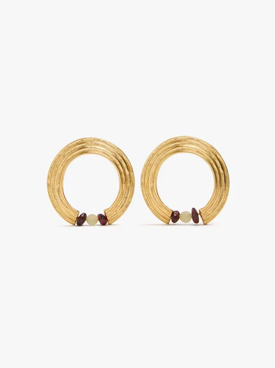 Maxi Hoop Earrings With Stones 250884 — image 1