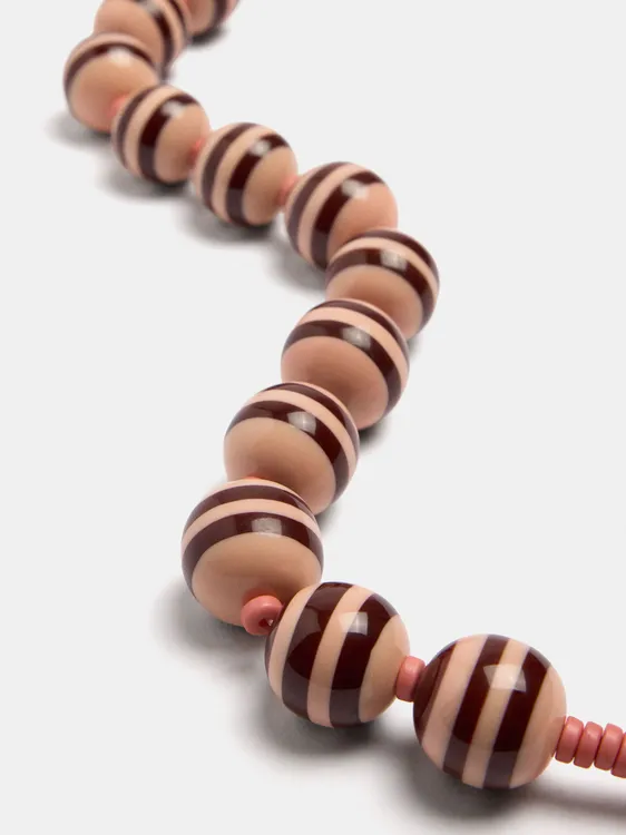 Short Necklace With Striped Beads 250946 — image 2