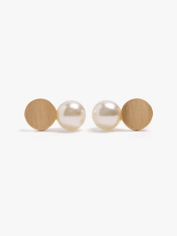 Round Earrings With Pearls 250996 — image 2