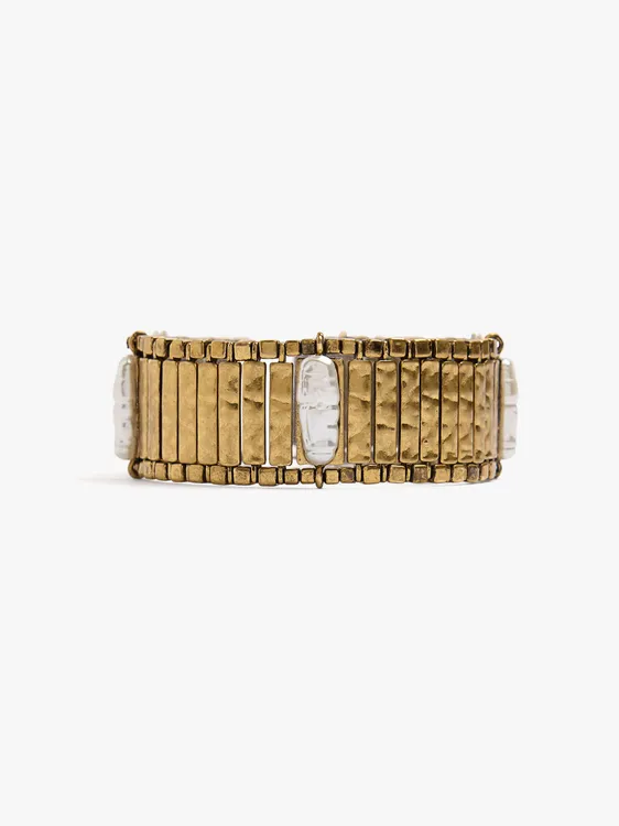 Elastic Bracelet With Bars And Pearls 251067 — image 1