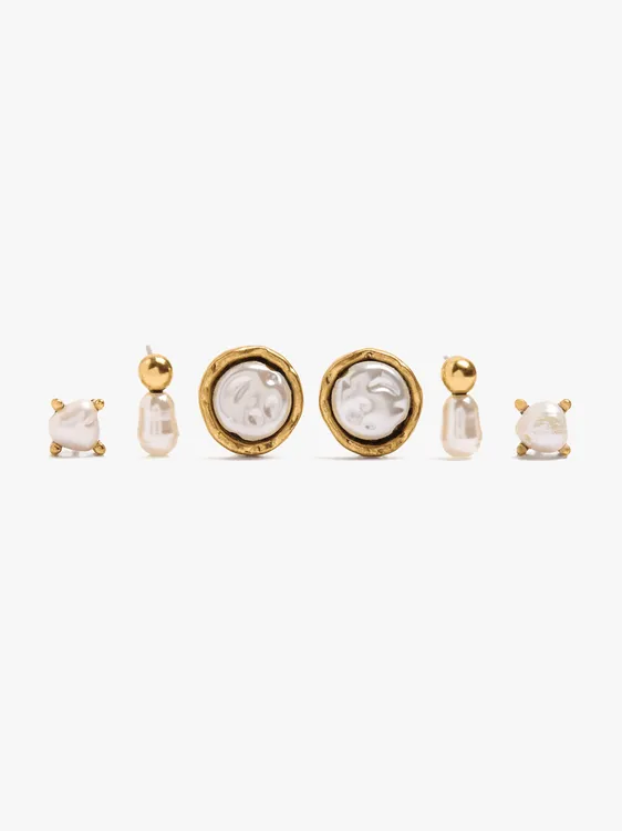 Set Of Freshwater Pearl Earrings 251082 — image 1