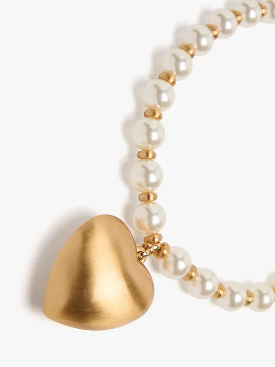 Necklace With Heart Pendant Pearls 251140 — image 2