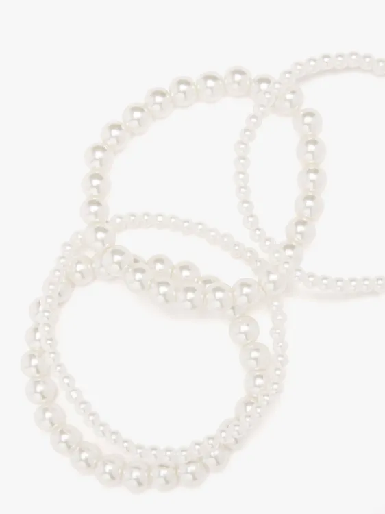 Set Of Elastic Bracelets With Pearls 251146 — image 3