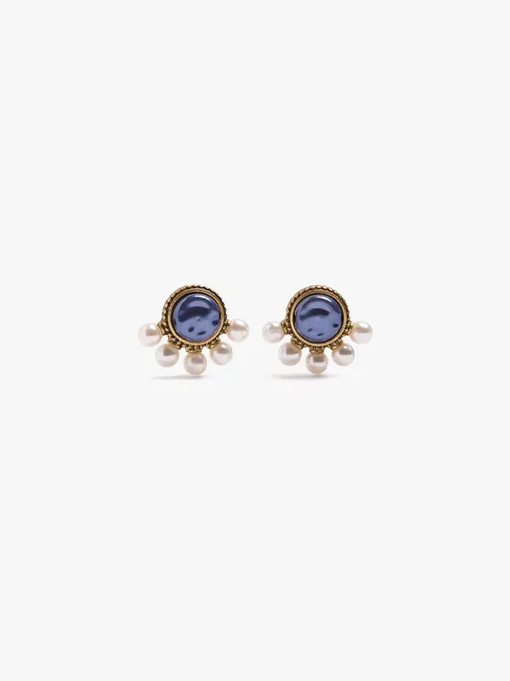 Round Earrings With Pearls 251167 — image 1