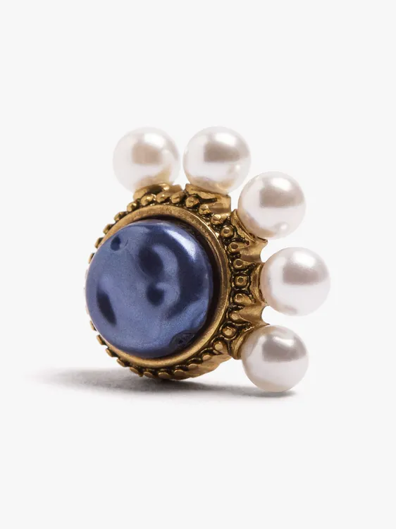 Round Earrings With Pearls 251167 — image 2