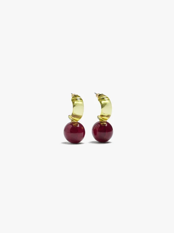 Transparent Resin Hoop Earrings 251720 — image 1