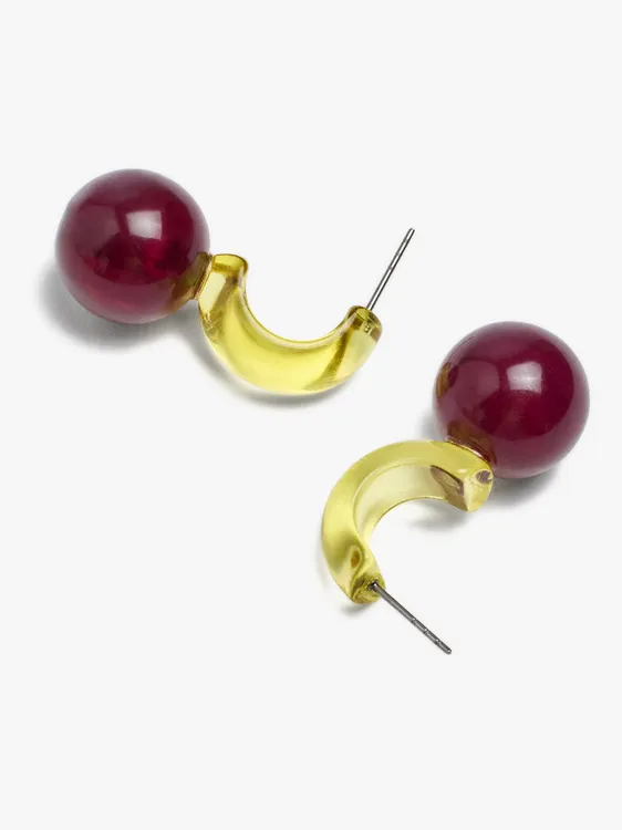 Transparent Resin Hoop Earrings 251720 — image 2