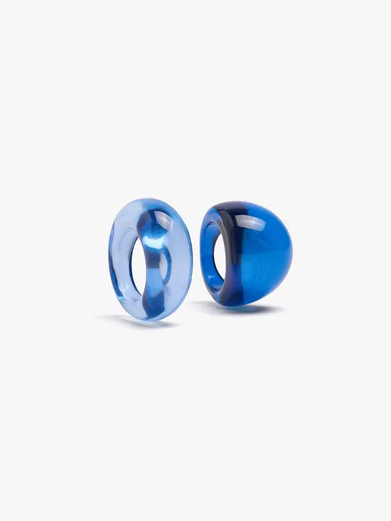 Set Of Rounded Transparent Resin Rings 251732 — image 3