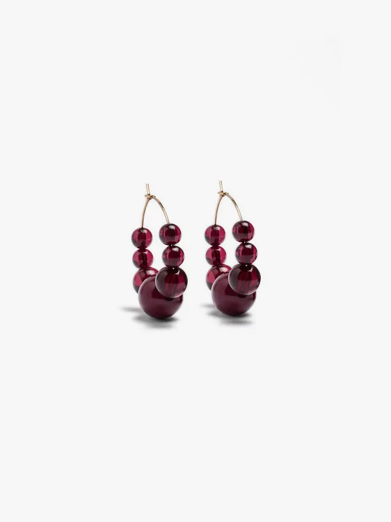 Hoop Earrings With Ombré Beads 251746 — image 1